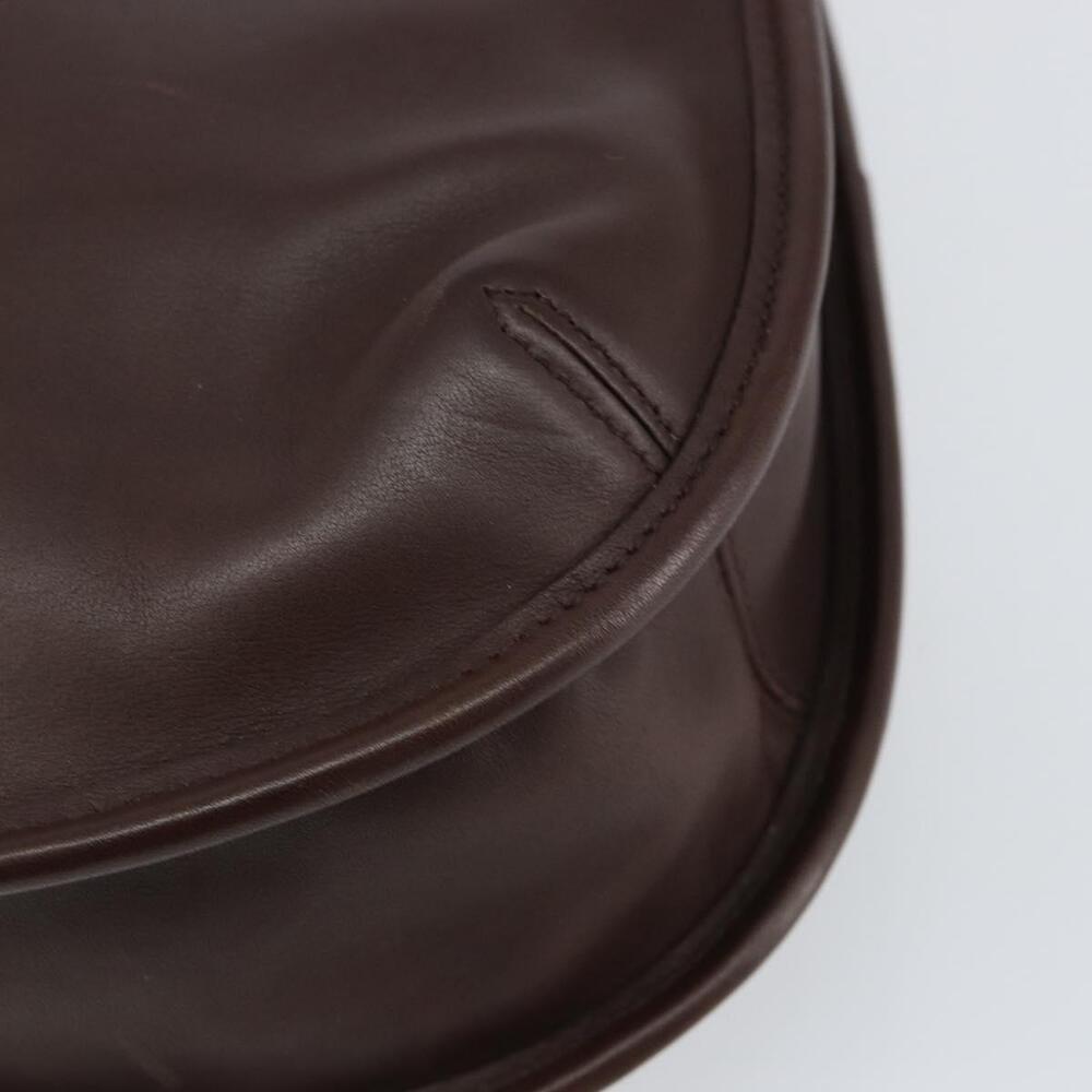 Coach Shoulder Bag Leather Dark Brown Auth 149672 - Picture 14 of 16